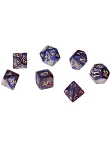 Комплект зарчета за настолни игри Chessex: Scarab Royal син, 7бр. - 1125759 - 1125760 - 850365002146