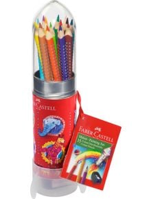 Цветни моливи Faber-Castell, 15 цвята + острилка - 1122634 - 2730 - 1129388,1129390 - Faber-Castell - Grip - 4005401124573