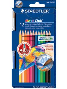 Комплект цветни моливи Staedtler, 12 цвята + четка за рисуване - 1126285 - 4229 - 1129388,1129390 - 5655 - Staedtler - Noris 