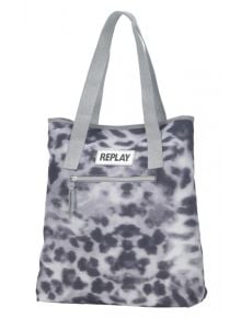 Дамска чанта Replay Girls Leopard Grey с две дръжки - Stationery Team - Stationery Team - Replay - 8718803049967