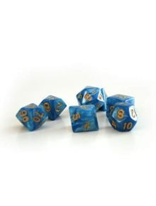 Комплект зарчета Dice4Friends: Dice Set - Azure/Gold, 7 бр. - 1126291 - 1126290 - 798003860522