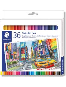 Двувърхи флумастери Staedtler, 36 цвята - 1126285 - 4229 - Staedtler - Design Journey - 4007817042793