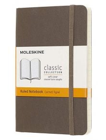 Джобен кафяв тефтер Moleskine Classic Earth Brown с меки корици и линирани страници - Moleskine - Moleskine - Moleskine - Classic - 8058341715475