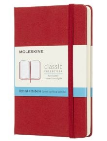 Джобен червен тефтер Moleskine Classic Red Scarlet Dotted с твърди корици и листа на точки - Moleskine - Moleskine - Moleskine - Classic - 8058341715321