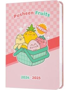 Джобен седмичен бележник-органайзер Grupo Erik Pusheen Fruits  за 17 месеца - август 2024 / декември 2025 година - Grupo Erik - GRUPO ERIK EDITORES S.L. - Момиче - Grupo Erik - Pusheen The Cat - 8435497299408