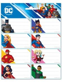 Ученически етикети DC Comics Superheroes, 16 бр. - Grupo Erik - GRUPO ERIK EDITORES S.L. - Момиче, Момче - Grupo Erik - Stationery - 8435497268510