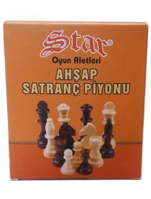 Дървени фигурки за шах Star №3 - Star - Star Oyun - 8694051050248