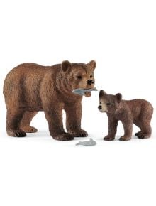 Комплект Schleich: Мечка гризли с малко - Schleich - Schleich - Момиче, Момче - Schleich - Wild life - 4059433572369