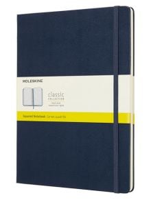 Голям тефтер Moleskine Classic Blue Sapphire с твърди корици и листа на малки квадратчета - Moleskine - Moleskine - Moleskine - Classic - 8058341715444