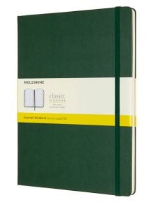 Голям лавровозелен тефтер Moleskine Classic Myrtle Green с твърди корици и листа на малки квадратчета - Moleskine - Moleskine - Moleskine - Classic - 8058647629124