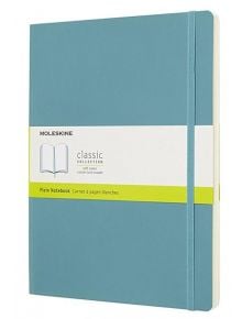 Голям пастелно-тюркоазеносин тефтер Moleskine Classic с меки корици и нелинирани страници - Moleskine - Moleskine - Moleskine - Classic - 8058341715567