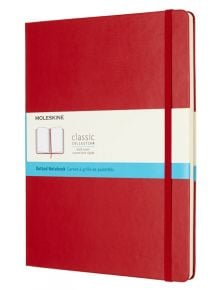 Голям червен тефтер Moleskine Classic Red Scarlet Dotted с твърди корици и листа на точки - Moleskine - Moleskine - Moleskine - Classic - 8055002855112