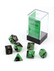 Комплект зарчета за ролеви игри Chessex: Gemini Polyhedral зелени, 7бр. - 1125759 - 1125760 - 601982022990