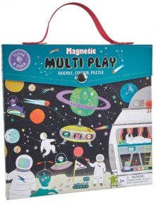 Игра с магнити и оцветяване Floss & Rock, Magnetic Multi Play scenes, Space - Космонавти - Floss & Rock - Floss & Rock - Момче - Floss & Rock - Magnetic Play - 5055166357845