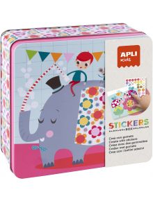 Игра със стикери Apli Kids - Слон, в метална кутия - Apli - Apli Paper - Момиче, Момче - Apli - Kids - 8410782145349