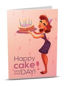 iGreet Картичка - Happy Cake & Wine Day - IGreet - IGreet - 3800500195520