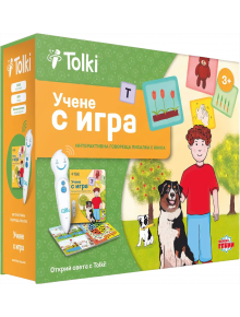 Интерактивен комплект Tolki: Говореща писалка с книга „Учене с игра“ - Tolki - Tolki - Момиче, Момче - 8590228079855