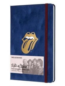 Кадифен тъмносин тефтер Moleskine Rolling Stones с широки редове, Limited Edition - Moleskine - Moleskine - Moleskine - Rolling Stones - 8058341710906