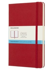 Класически червен тефтер Moleskine Classic Red Scarlet Dotted с твърди корици и листа на точки - Moleskine - Moleskine - Moleskine - Classic - 8058341715420