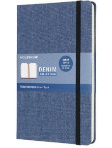 Класически тефтер Moleskine Limited Editions Denim Antwerp Blue с твърди корици и линирани страници - Moleskine - Moleskine - Moleskine - Denim - 8058647626246