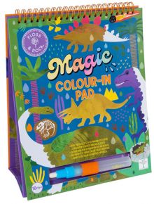 Тефтер за оцветяване с вода Floss & Rock, Magic Colour-in pad, Dinosaur - Динозаври - Floss & Rock - Floss & Rock - Момче - Floss & Rock - Creative Art - 5055166359900