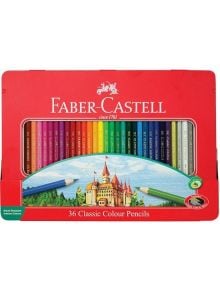 Комплект 36 цветни моливи Faber-Castell в метална кутия - Faber-Castell - Faber-Castell - Момиче, Момче - Faber-Castell - Castle - 8991761324011