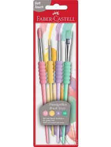 Комплект четки за рисуване Faber-Castell Soft Touch, № 12, 4, 8, 10 - 1122634 - 2730 - 1129388 - Faber-Castell - Art & Graphi