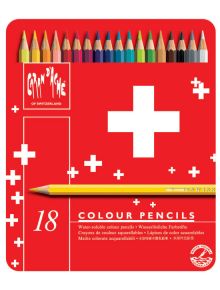 Комплект цветни моливи Caran d'Ache Swisscolor в метална кутия, 18 цвята - Caran d'Ache - Caran d'Ache - Момиче, Момче - Caran d'Ache - Swisscolor - 7610186018329