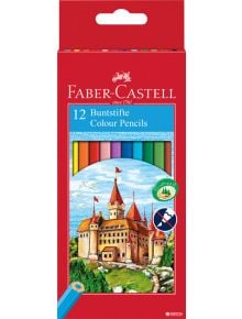 Класически цветни моливи Faber-Castell, 12 цвята - 1122634 - 2730 - 1129388,1129390 - Faber-Castell - Castle - 7891360580089