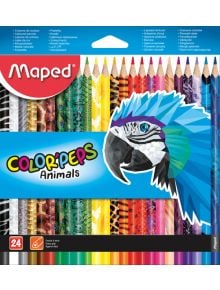 Цветни моливи Maped Color'Peps Animals, 24 цвята - Maped - Maped - Момиче, Момче - Maped - Color Peps - 3154148322245