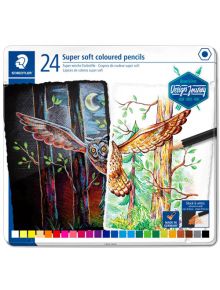 Комплект цветни моливи в метална кутия Staedtler Design Journey Super Soft, 24 цвята - 1126285 - 4229 - 1129388,1129390 - Sta