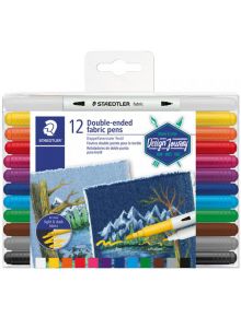 Комплект двувърхи маркери за текстил Staedtler Design Journey, 12 цвята - 1126285 - 4229 - 1129388,1129390 - Staedtler - Desi