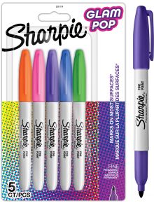 Комплект маркери Sharpie - Glam Pop, 5 цвята - 1120378 - 1120382 - 1129388,1129390 - 3026982017741