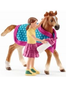 Комплект Schleich: Момиче и конче с одеяло - Schleich - Schleich - Момиче, Момче - Schleich - Horse Club - 4059433254715