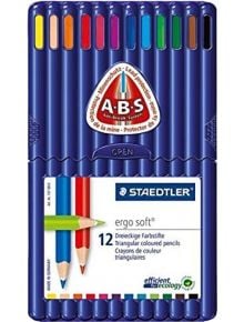 Комплект цветни моливи Staedtler Ergosoft, 12 цвята