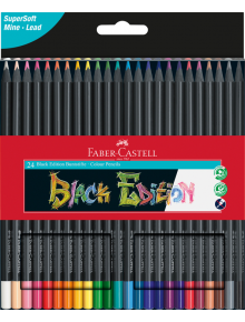 Комплект цветни моливи Faber-Castell Black Edition, 24 цвята - Faber-Castell - Faber-Castell - Момиче, Момче - Faber-Castell - Black Edition - 4005401164242