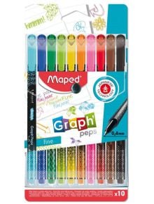 Комплект тънкописци Maped Graph Peps Premium, 10 цвята - Maped - Maped - Maped - Graph Peps - 3154147490501