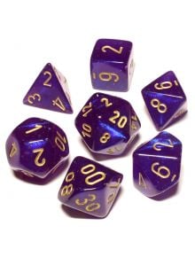 Комплект зарчета за настолни игри Dice4Friends: Chessex - Luminary Royal Purple, 7 бр. - Dice4Friends - Dice4Friends - 601982031602