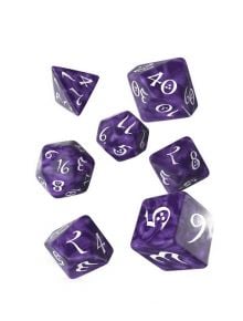 Комплект зарчета Q-Workshop: Classic RPG Dice - Lavender/White, 7 бр. - Q-Workshop - Q-Workshop - 5907699493852