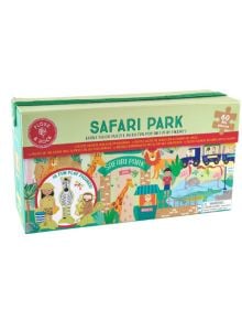 Пъзел за под Floss & Rock, Safari Park - Диви животни, 60 части - Floss & Rock - Floss & Rock - Момиче, Момче - Floss & Rock - Puzzles - 5055166357463