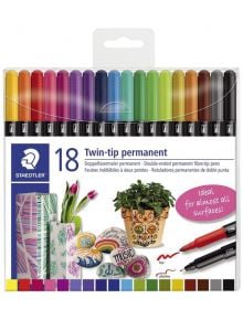 Перманентни двувърхи маркери Staedtler, 18 цвята - 1126285 - 4229 - 1129388,1129390 - 5655 - Staedtler - Design Journey - 400