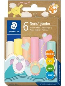 Пластилин Staedtler Noris Jumbo, 6 пастелни цвята - Staedtler - Staedtler - Момиче, Момче - 4007817103074