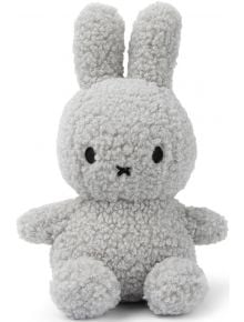 Плюшена играчка Miffy Sitting Teddy - Светло сив заек, 23 см. - 8719066012590