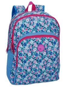 Ученическа раница Roll Road Blue Flower с две отделения - Roll Road - Joumma Bags S.L. - Момиче - Flower - 8435465056514