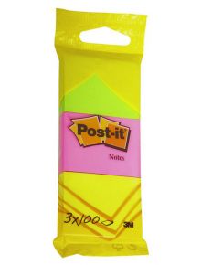 Самозалепващи листчета Post-It, 3 x 100 бр. - 3M - 3M - 3134375282871