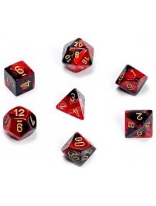 Комплект зарчета за ролеви игри Chessex: Gemini Polyhedral червени, 7бр. - 1125759 - 1125760 - 850365002115