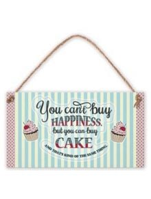 Табелка за стена - You can’t buy happiness, but you can buy cake - Simetro - Simetro books - 2521010200542