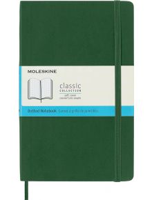 Класически тефтер Moleskine Classic Myrtle Green с меки корици и страници на точки - 1119062 - 7398 - 1085518,1085620 - Moles