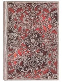 Тефтер Paperblanks - Garnet Midi, 13 х 18 см. - 1133975 - 1133974 - 1085518,1085620 - 5655 - Paperblanks - Silver Filigree Co