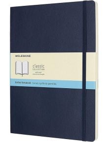 Голям син тефтер Moleskine Classic Sapphire Blue с меки корици и страници на точки - Moleskine - Moleskine - Moleskine - Classic - 8055002854795